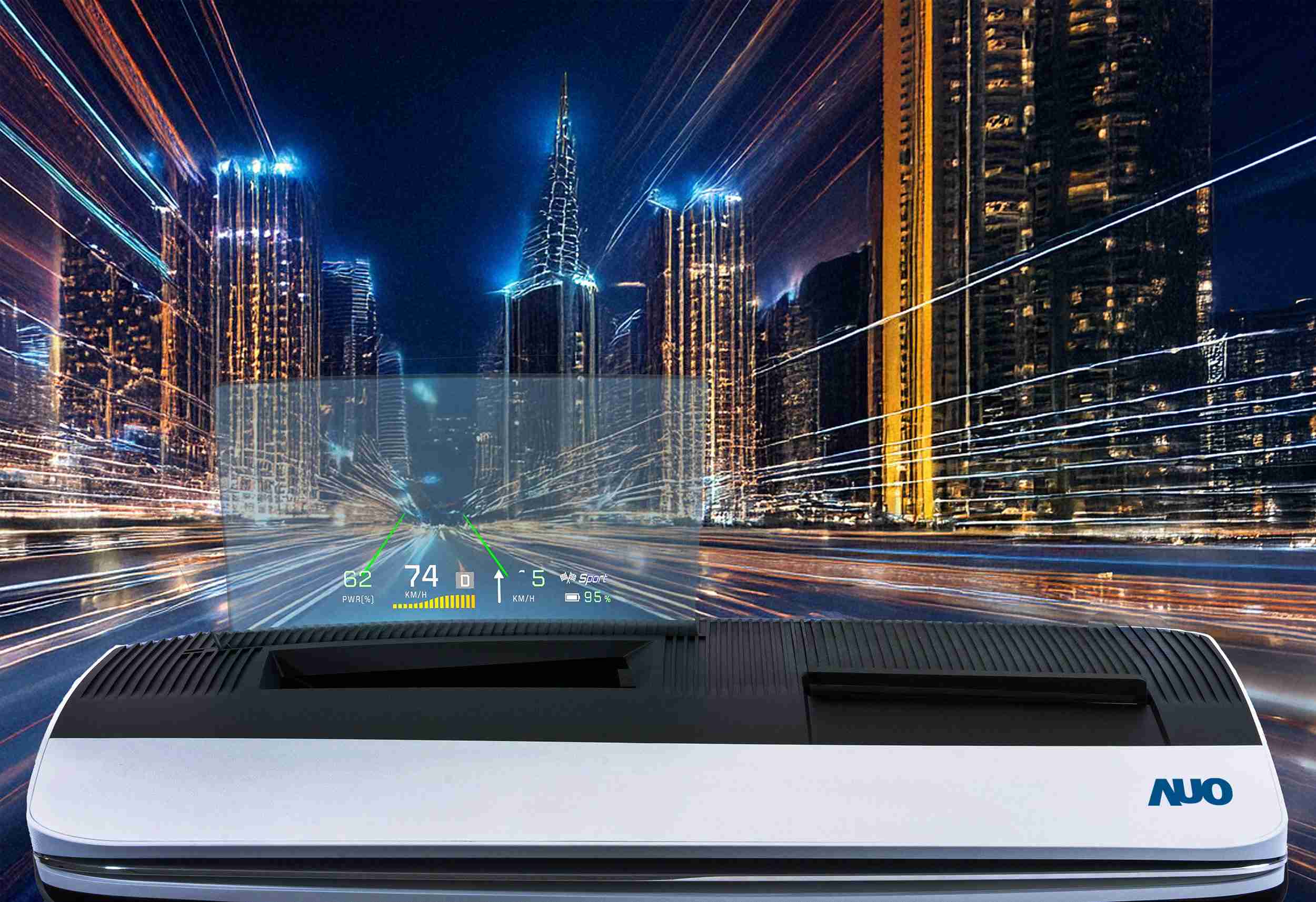 PG国际推出13吋Micro LED抬头显示器，，提供高入眼亮度、、、高色彩饱和度的显示质量，，在阳光下或黑暗中都清晰可见，，并利用Micro LED模块体积小的优势，，，，解决车用空间有限的痛点